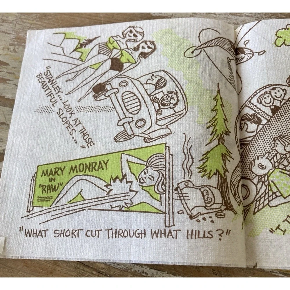 Vintage bar paper cocktail napkins gag joke themed football bartenders 1960's